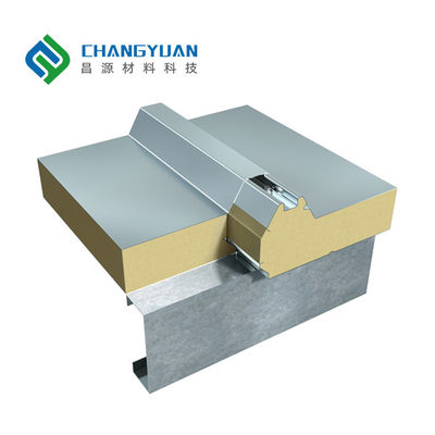 Modern Insulated Metal PU Sandwich Roof Panel Fire Resistance