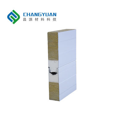 Lightweight Fireproof PU/Rockwool Sandwich Wall Panel Thickness 50/75/100mm