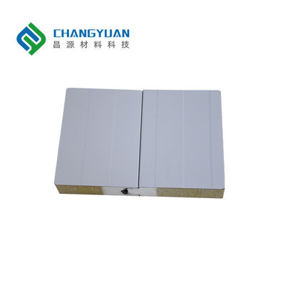 Lightweight Fireproof PU/Rockwool Sandwich Wall Panel Thickness 50/75/100mm