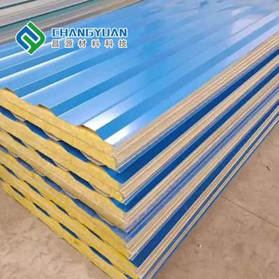 SMP PVF Insulation Sandwich Panels Sandwich Roofing Sheet 1000mm-1500mm Width