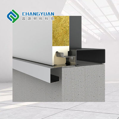 Low Maintenance Curtain Wall Metal Panel Moistureproof Beveled Edge
