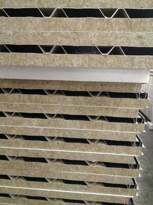 Fireproof Rockwool Roof Sandwich Panel with 0.035 W/m·K Thermalconductivity and HDP Surface Coating for Superior Insulation