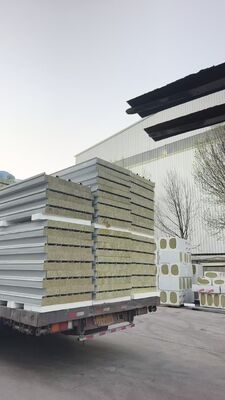 1000mm Width Fireproof Rockwool Roof Sandwich Panel with Thermal Conductivity 0.035 W/m·K for Photovoltaic Roof Applications